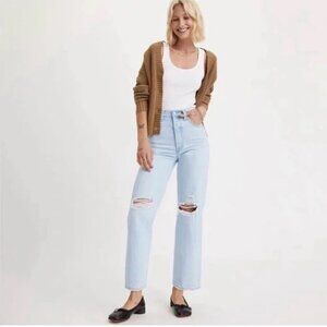 Levi's Ribcage Straight Ankle - Ojai Shore Distressed, Size 27, EUC